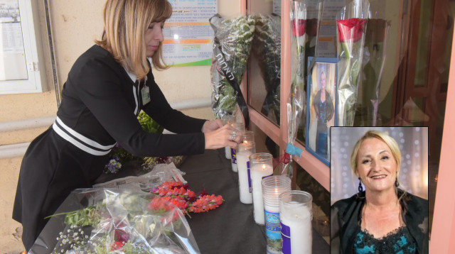 אתי רוזנברג המנהלת האישית של טובה מדליקה נר נשמה בקופ"ח חולון (צילום: אבשלום ששוני)