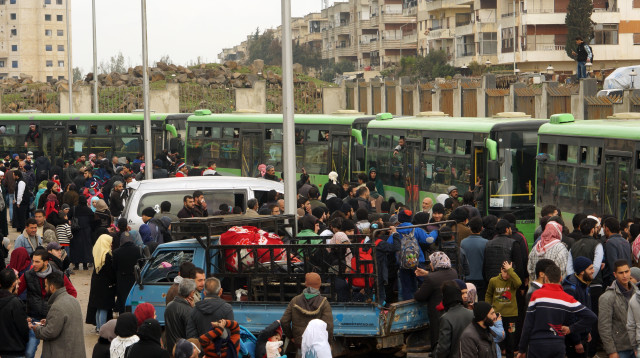 פינוי העיר חומס (צילום: AFP)