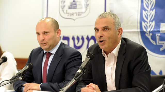 שר האוצר כחלון ושר החינוך בנט (צילום: אבשלום ששוני)