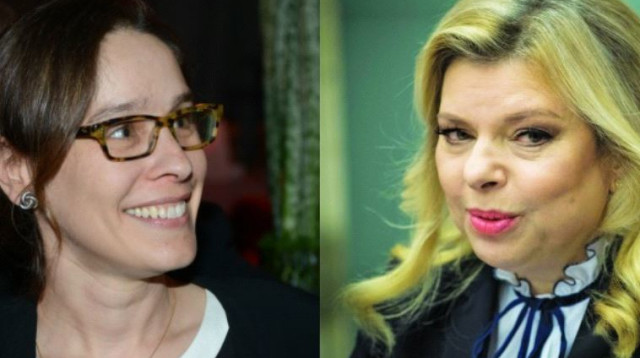 שרה נתניהו ואלונה בר-און (צילום: יונתן זינדל, פלאש 90,אייל יצהר)