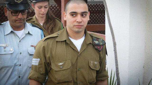 אלאור אזריה במהלך משפטו (צילום: פלאש 90)