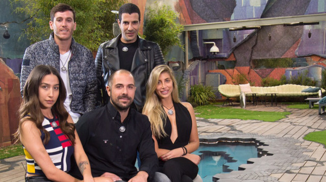 שני גולדשטיין, חיים (חמימו) שועי, שרון גל, מעיין אשכנזי ואביחי אוחנה, האח הגדול (צילום: רונן אקרמן)