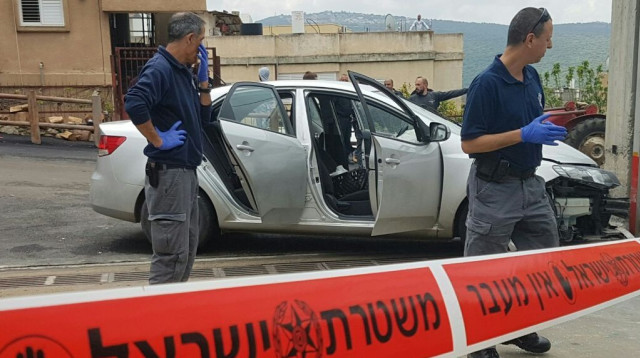 זירת רצח (צילום: דוברות המשטרה)