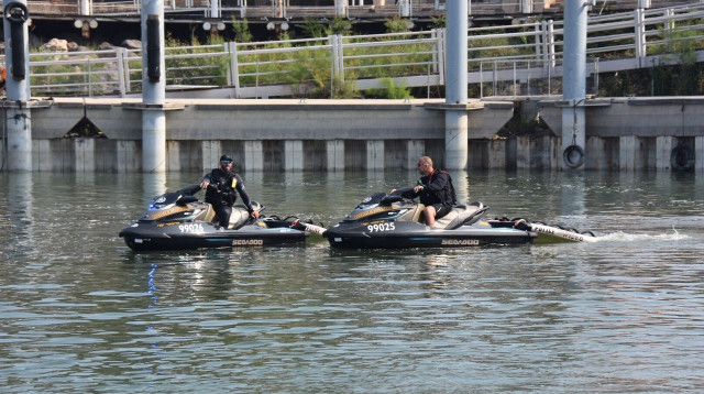 חיפושים אחר הנעדרים בכנרת (צילום: דוברות המשטרה)