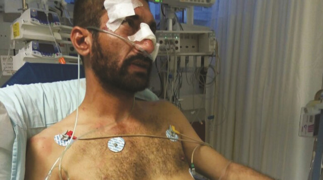 אייל טלמור בבית החולים (צילום: באדיבות משפחת טלמור)