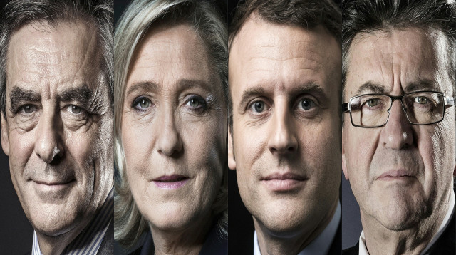 מועמדי הבחירות בצרפת (צילום: AFP)