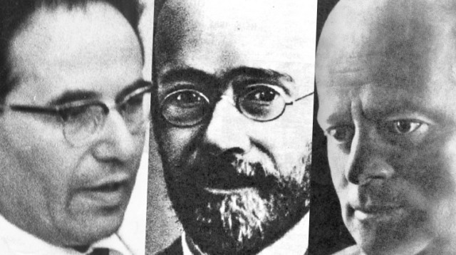 מימין: קצנלסון, קורצ'אק, ק. צטניק (צילום: Swedish Holocaust Memorial Association‎, לע"מ, משרד החינוך והתרבות)