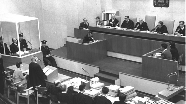 בימת משפט אייכמן (צילום: באדיבות מכון משואה)