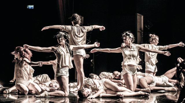 להקת המחול הקיבוצית במופע "סוסים בשמיים" בלובלין, פולין (צילום: אייל הירש)