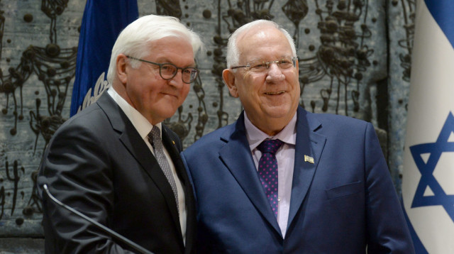 הנשיא ראובן ריבלין ונשיא גרמניה פרנק-וולטר שטיינמאייר (צילום: מארק ניימן, לע"מ)