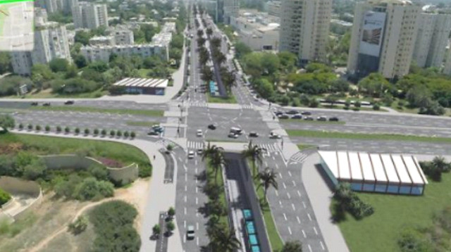 הדמייה של הרכבת הקלה בגוש דן  (צילום: נת"ע)