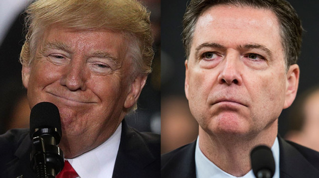 ג'יימס קומי, דונלד טראמפ (צילום: Getty images)