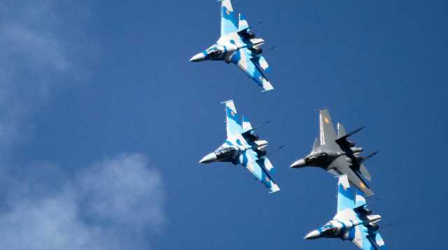 מטוסי סוחוי 27 של חיל האוויר הרוסי (צילום: רויטרס)