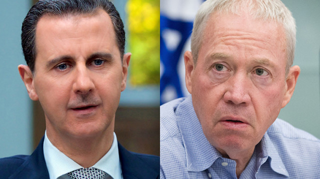 יואב גלנט, בשאר אסד (צילום: רויטרס,פלאש 90)