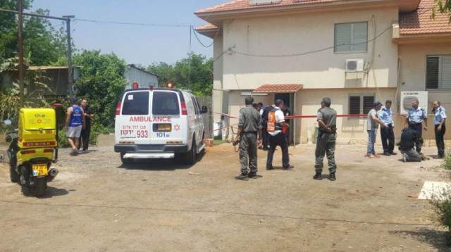 אירוע הדקירה באלישמע (צילום: דוברות מד"א)