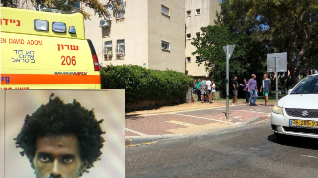 ארגאו אסרס, הנאשם ברצח אחיו, וזירת הרצח (צילום: ראובן לוי)