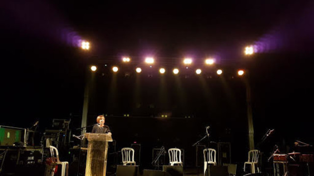 זהבה גלאון בהפגנה בנווה שלום (צילום: נדין נאשף, נווה שלום)