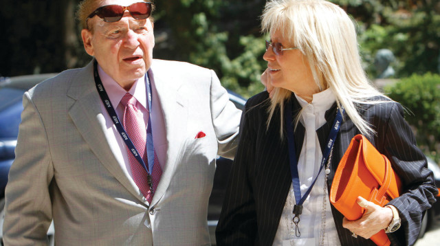 שלדון אדלסון ומרים אדלסון (צילום: פלאש 90)