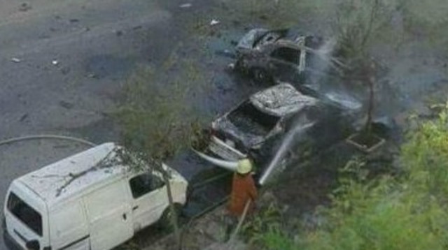 מכונית תופת בדמשק (צילום: התקשורת הערבית)