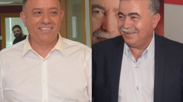 עמיר פרץ ואבי גבאי (צילום: אבשלום ששוני)