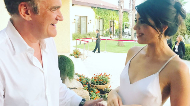 דניאלה פיק, קוונטין טרנטינו (צילום: ניר סגל)