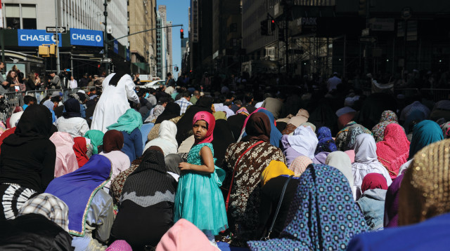 מוסלמים בניו יורק (צילום: רויטרס)