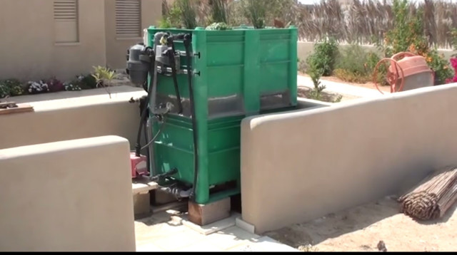 מתקן למחזור מים אפורים (צילום: הקואליציה למחזור מים בישראל)