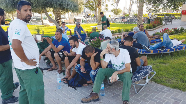 עובדי חיפה כימיקלים בדרום (צילום: ועד עובדי חיפה כימיקלים דרום)