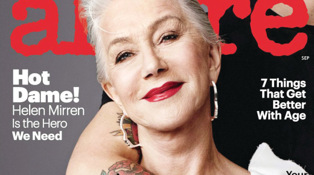 הלן מירן על שער המגזין "אלור" (צילום: צילום שער המגזין "אלור")