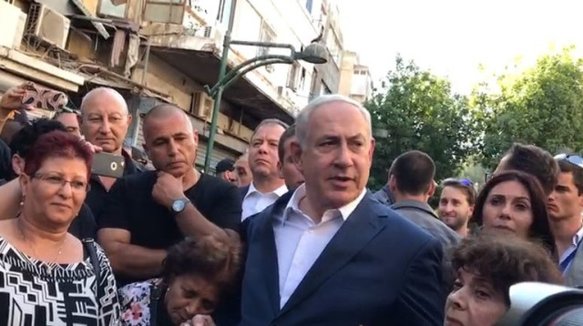 בנימין נתניהו בסיור בדרום תל אביב (צילום: אבשלום ששון, יח"צ)