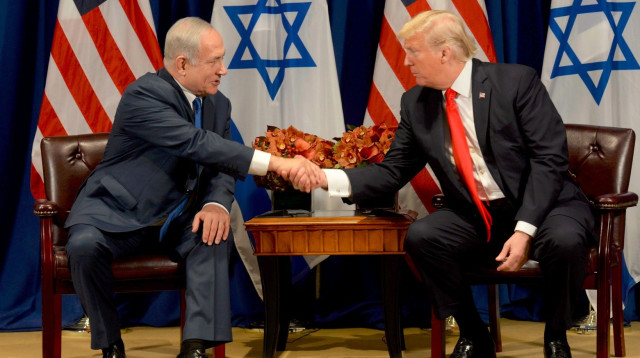 דונלד טראמפ ובנימין נתניהו (צילום: אבי אוחיון, לע"מ)