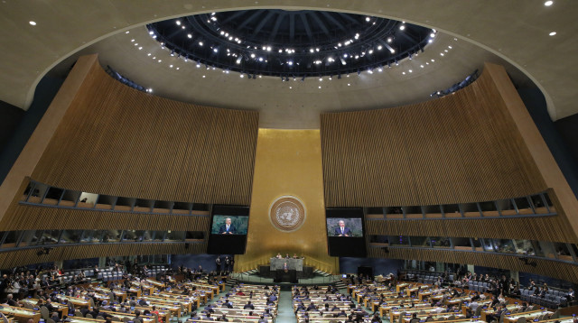 בנימין נתניהו נואם בעצרת האו"ם (צילום: רויטרס)