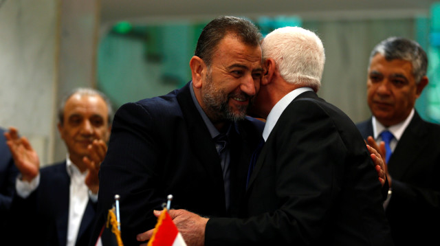 הסכם הפיוס בין פתח וחמאס (צילום: רויטרס)