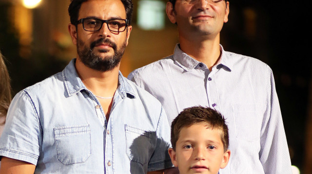 יאיר ישראל טוויל (מימין), הילד יאיר שטרן ודרור יאיר אסא (צילום: אריאל בשור)