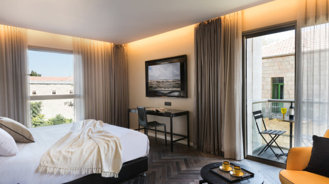 חדר סטודיו לאונרדו בוטיק ירושלים (צילום: איה בן עזרי)