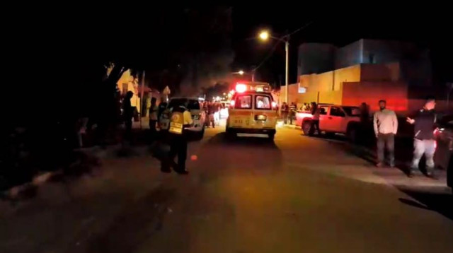 ירי בתל שבע (צילום: מד"א)