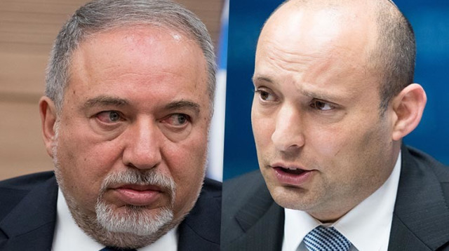 נפתלי בנט, אביגדור ליברמן (צילום: פלאש 90)