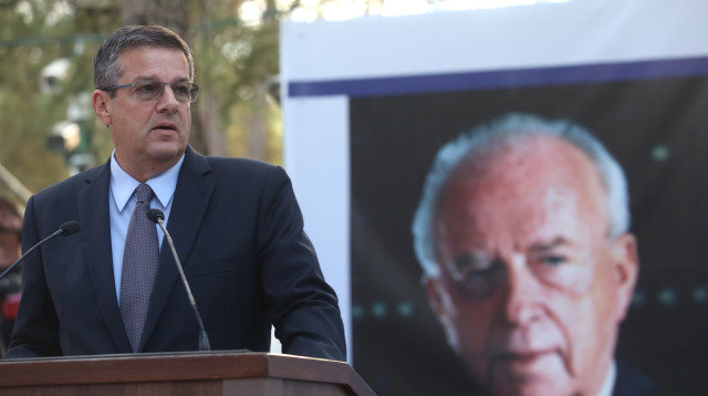 יובל רבין באזכרה ליצחק רבין  (צילום: מרק ישראל סלם)