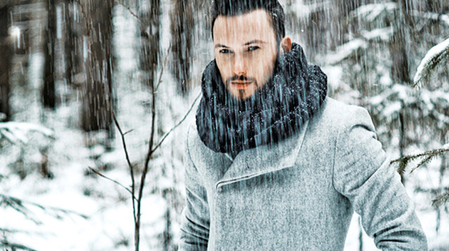 גבר בשלג, צילום אילוסטרציה (צילום: אינג אימג')