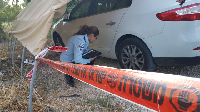 ירי בקיבוץ רשפים (צילום: דוברות המשטרה)