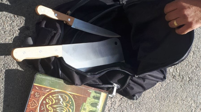 סיכול פיגוע ליד כוכב בנימין (צילום: דוברות המשטרה)