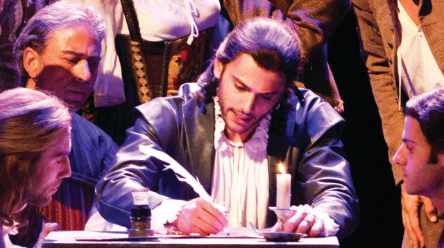 "שייקספיר מאוהב", הבימה (צילום: דניאל קמינסקי)