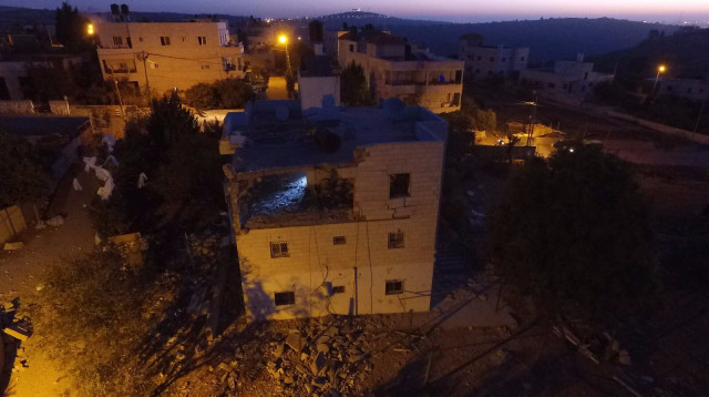 הריסת בית המחבל מהפיגוע בהר אדר (צילום: דובר צה"ל)