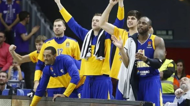 שחקני חימקי מוסקבה (צילום: אתר היורוליג)