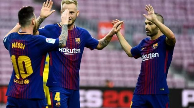 ברצלונה חוגגת  (צילום: AFP)