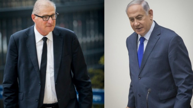 בנימין נתניהו ודוד שמרון (צילום: יונתן סינדל, פלאש 90)