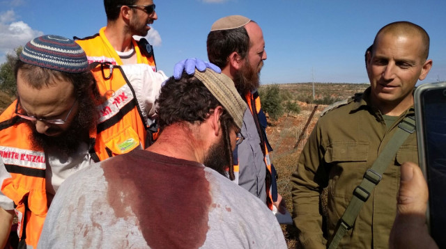 האירוע באזור קסרה מדרום לשכם (צילום: יש דין)