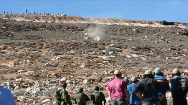 העימותים ליד הכפר קוצרא (צילום: הלל מאיר, סוכנות תצפית)