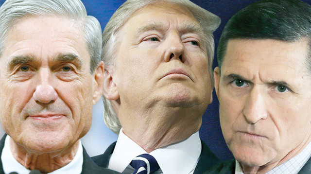 מייקל פלין, דונלד טראמפ, רוברט מולר (צילום: רויטרס)