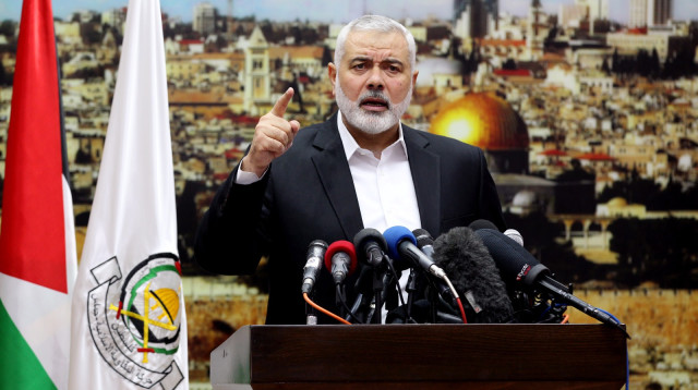 ראש הלשכה המדינית של חמאס איסמעיל הנייה  (צילום: רשתות חברתיות)